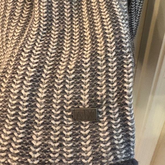 A/X Armani Exchange Gray and White Knit Sweater - Picture 3 of 4